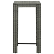 Pemberly Row 5 Piece Steel Outdoor Patio Bar Set with Cushions in Gray