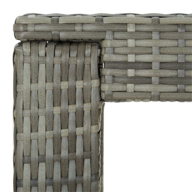 Pemberly Row 5 Piece Poly Rattan Outdoor Patio Bar Set in Gray