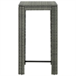 Pemberly Row 5 Piece Steel Outdoor Patio Bar Set with Cushions in Gray