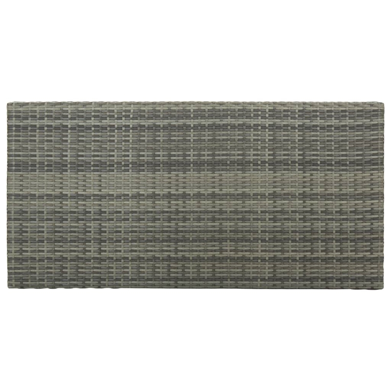 Pemberly Row 5 Piece Poly Rattan Large Outdoor Patio Bar Set in Gray
