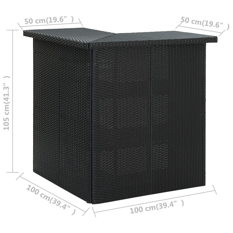 Pemberly Row 4 Piece Outdoor Patio Bar Set with Cushions in Black/Cream