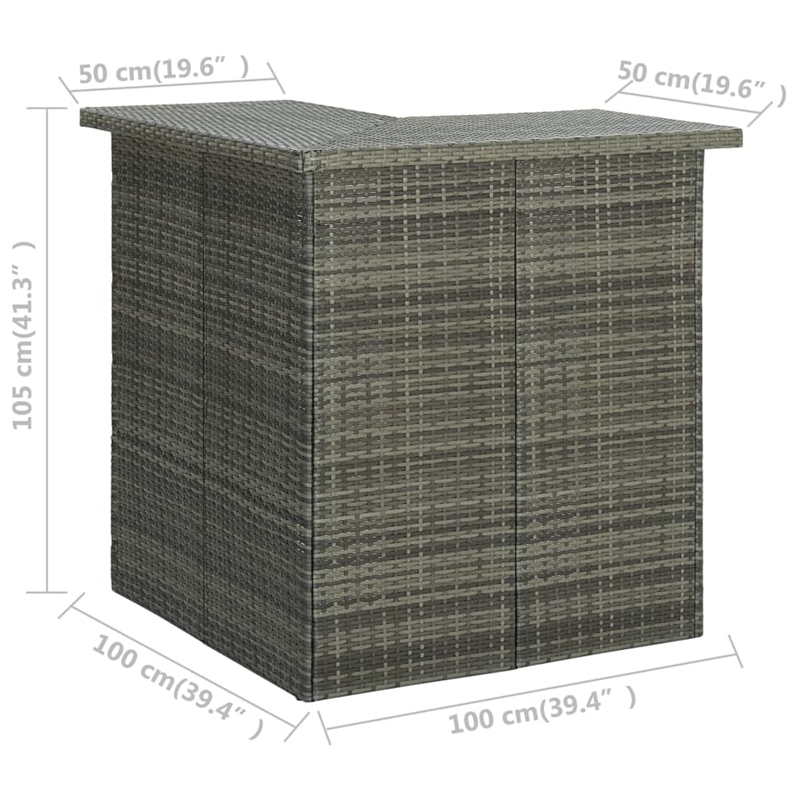 Pemberly Row 8 Piece Steel Outdoor Patio Bar Set with Cushions in Gray