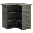 Pemberly Row 8 Piece Steel Outdoor Patio Bar Set with Cushions in Gray