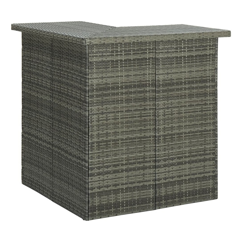 Pemberly Row 8 Piece Steel Outdoor Patio Bar Set with Cushions in Gray