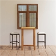 Pemberly Row 3 Piece Solid Acacia Wood Medium Bar Set in Brown/Cream