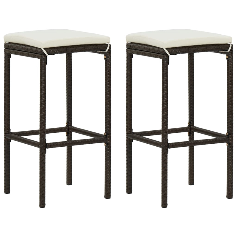 Pemberly Row 3 Piece Solid Acacia Wood Medium Bar Set in Brown/Cream