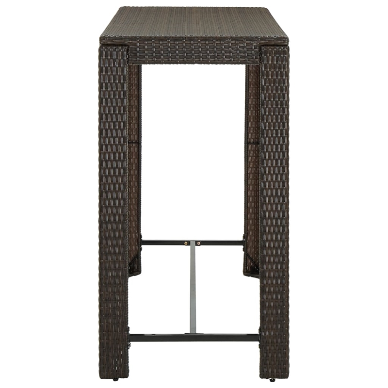 Pemberly Row 7 Piece Steel Outdoor Patio Bar Set with Cushions in Gray