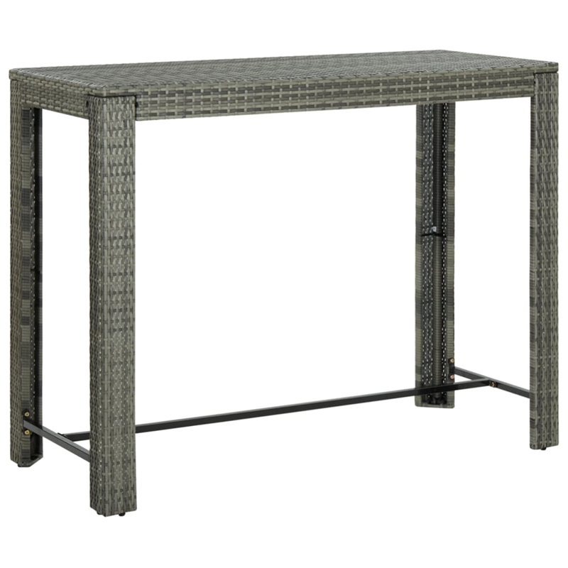 Pemberly Row 5 Piece Steel Outdoor Patio Bar Set with Cushions in Black