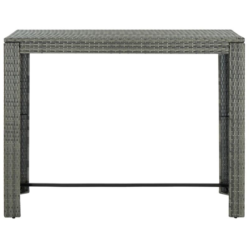 Pemberly Row 5 Piece Steel Outdoor Patio Bar Set with Cushions in Black
