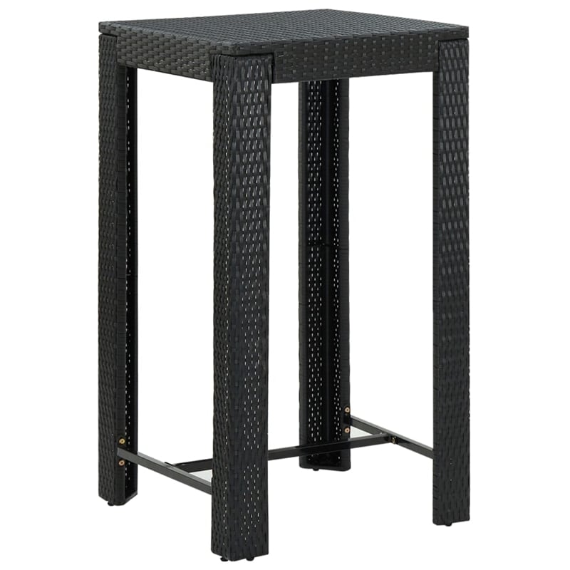 Pemberly Row 7 Piece Steel Outdoor Bar Set in Black/White/Cream