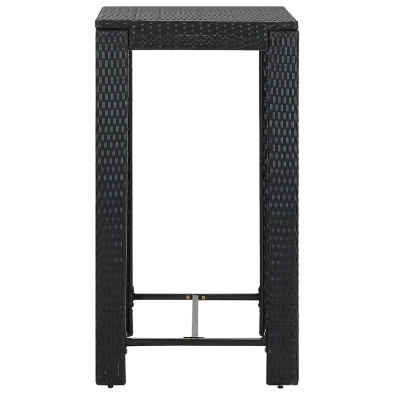 Pemberly Row 7 Piece Steel Outdoor Bar Set in Black/White/Cream
