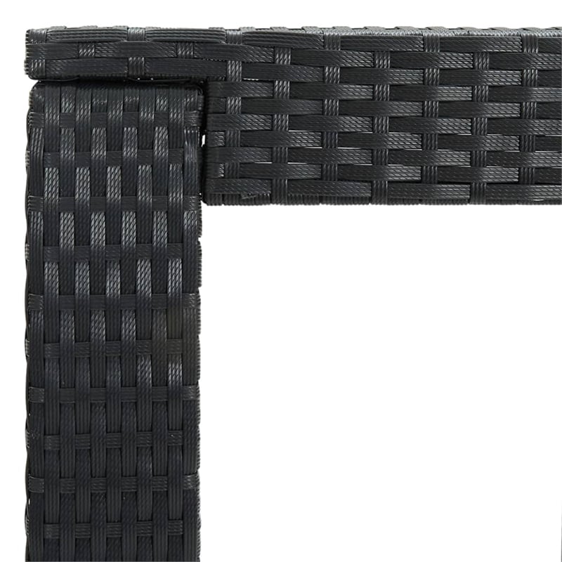 Pemberly Row 7 Piece Steel Outdoor Bar Set in Black/White/Cream