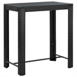 Pemberly Row 9 Piece Poly Rattan Large Outdoor Patio Bar Set in Gray