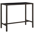 Pemberly Row 9 Piece Steel Outdoor Patio Bar Set with Cushions in Brown