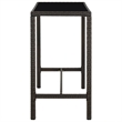 Pemberly Row 9 Piece Steel Outdoor Patio Bar Set with Cushions in Brown
