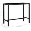 Pemberly Row 9 Piece Steel Outdoor Patio Bar Set in Black/White/Cream