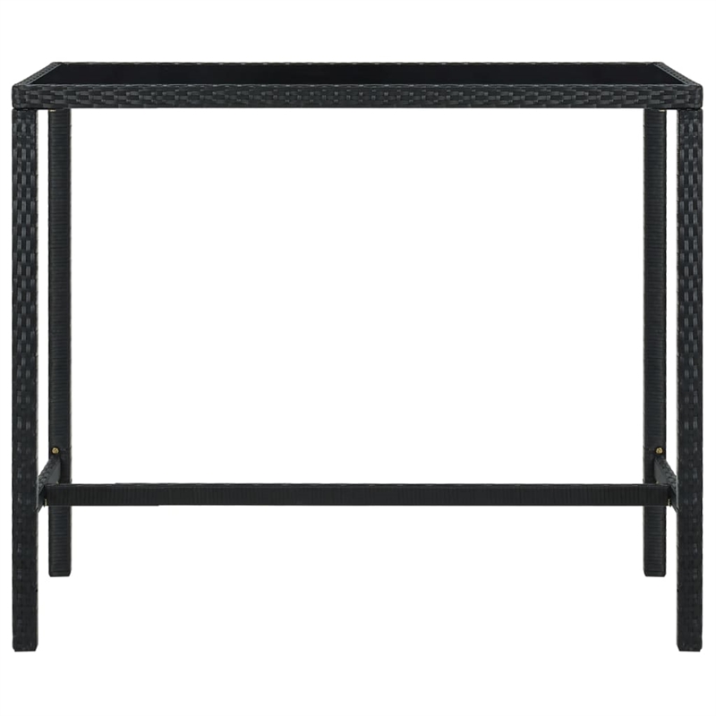 Pemberly Row 9 Piece Steel Outdoor Patio Bar Set in Black/White/Cream