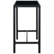 Pemberly Row 9 Piece Steel Outdoor Patio Bar Set in Black/White/Cream