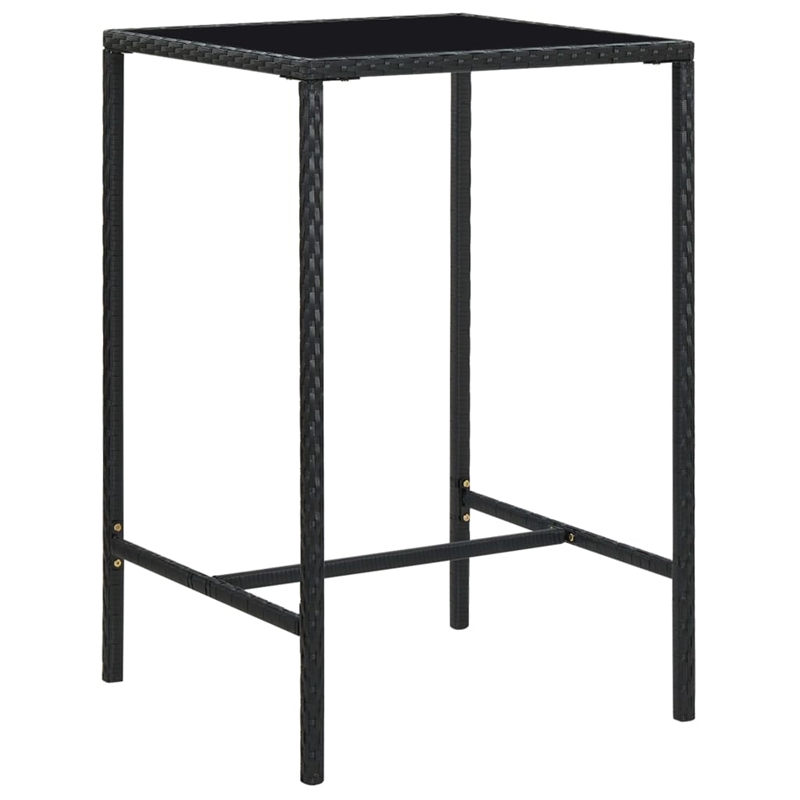 Pemberly Row 3 Piece Steel Outdoor Patio Bar Set in Black/White/Cream