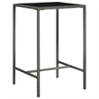Pemberly Row 3 Piece Steel Outdoor Patio Bar Set with Cushions in Gray