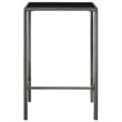 Pemberly Row 3 Piece Steel Outdoor Patio Bar Set with Cushions in Gray