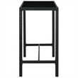 Pemberly Row 7 Piece Steel Outdoor Patio Bar Set with Cushions in Black