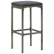 Pemberly Row 5 Piece Solid Acacia Wood Bar Set in Gray/Anthracite