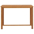 Pemberly Row 7 Piece Solid Acacia Wood Outdoor Patio Bar Set in Black