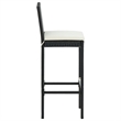 Pemberly Row 7 Piece Solid Acacia Wood Outdoor Patio Bar Set in Black