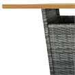 Pemberly Row 3 Piece Steel Outdoor Patio Bar Set with Cushions in Gray