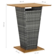 Pemberly Row 3 Piece Steel Outdoor Patio Bar Set with Cushions in Gray