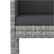 Pemberly Row 3 Piece Steel Outdoor Patio Bar Set with Cushions in Gray
