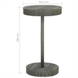 Pemberly Row 3 Piece Steel Outdoor Patio Bar Set with Cushions in Gray