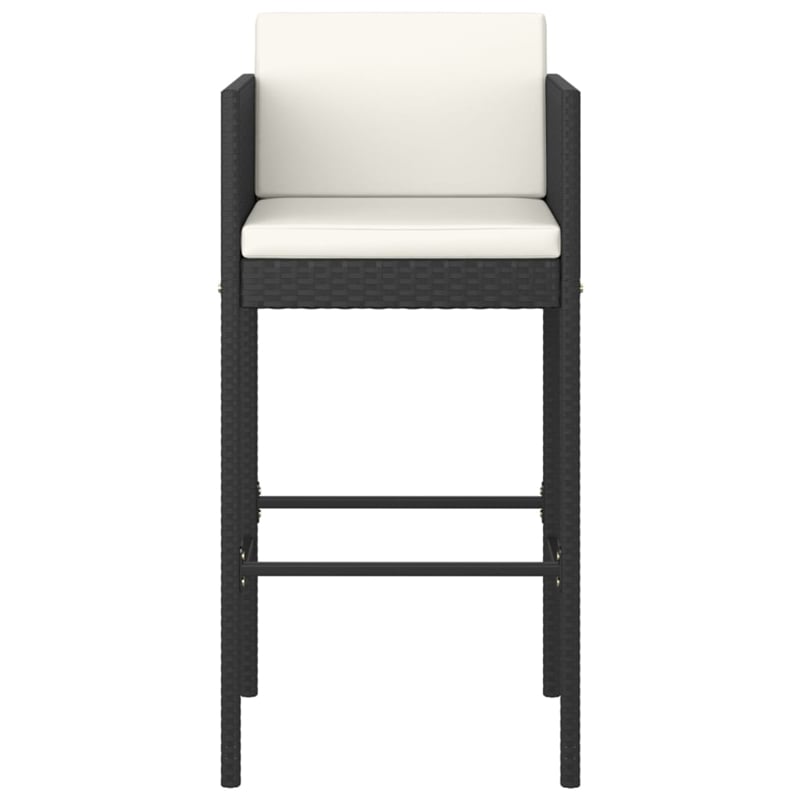Pemberly Row 5 Piece Steel Standard Bar Set in Black/White/Cream