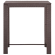 Pemberly Row 5 Piece Poly Rattan Small Outdoor Patio Bar Set in Brown