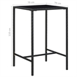 Pemberly Row 3 Piece Steel Outdoor Patio Bar Set in Black/White/Cream