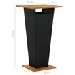 Pemberly Row 3 Piece Solid Acacia Wood Bar Set in Black/White/Cream