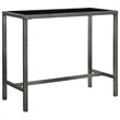Pemberly Row 5 Piece Steel Outdoor Patio Bar Set with Cushions in Gray