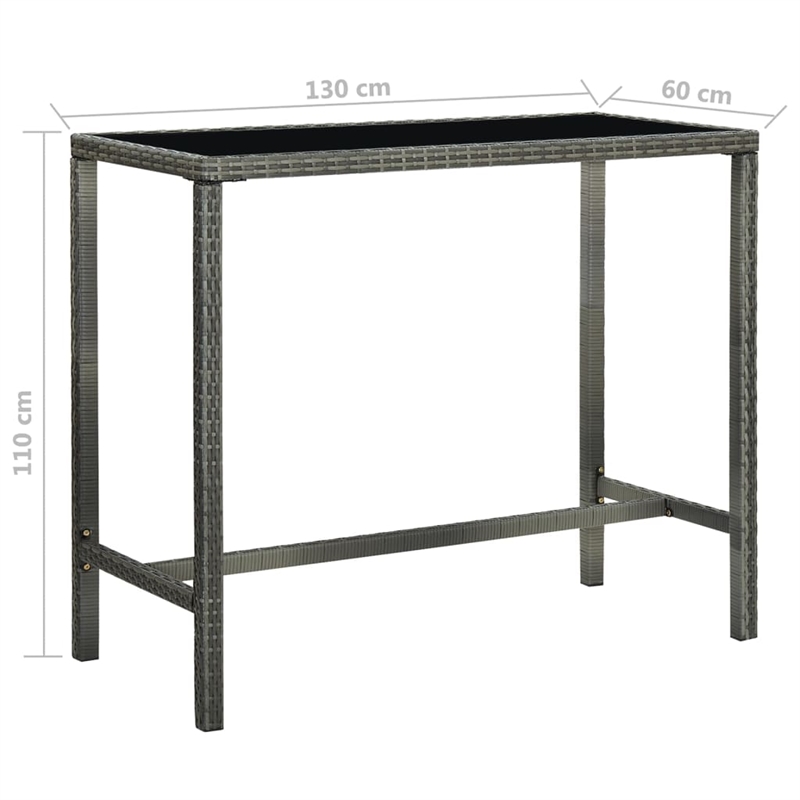 Pemberly Row 5 Piece Steel Outdoor Patio Bar Set with Cushions in Gray