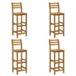 Pemberly Row 5 Piece Solid Acacia Wood Medium Bar Set in Brown