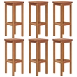 Pemberly Row Solid Acacia Wood Standard Outdoor Patio Bar Set in Brown