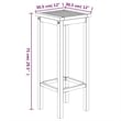 Pemberly Row Solid Acacia Wood Medium Outdoor Patio Bar Set in Brown