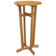 Pemberly Row Solid Acacia Wood Medium Outdoor Patio Bar Set in Brown