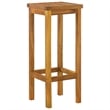 Pemberly Row Solid Acacia Wood Medium Outdoor Patio Bar Set in Brown