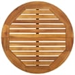 Pemberly Row Solid Acacia Wood Medium Outdoor Patio Bar Set in Brown