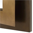 Pemberly Row 3D Curved Detail Rectangular Mirror in Golden Bronze
