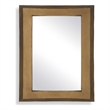 Pemberly Row 3D Curved Detail Rectangular Mirror in Golden Bronze
