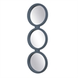 Pemberly Row 3-Piece Interconnected Round Ribbed Mirror Set in Blue Gray