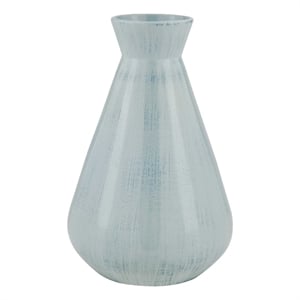 Pemberly Row Indoor/Outdoor Ceramic Vase with High Gloss Glaze in Blue