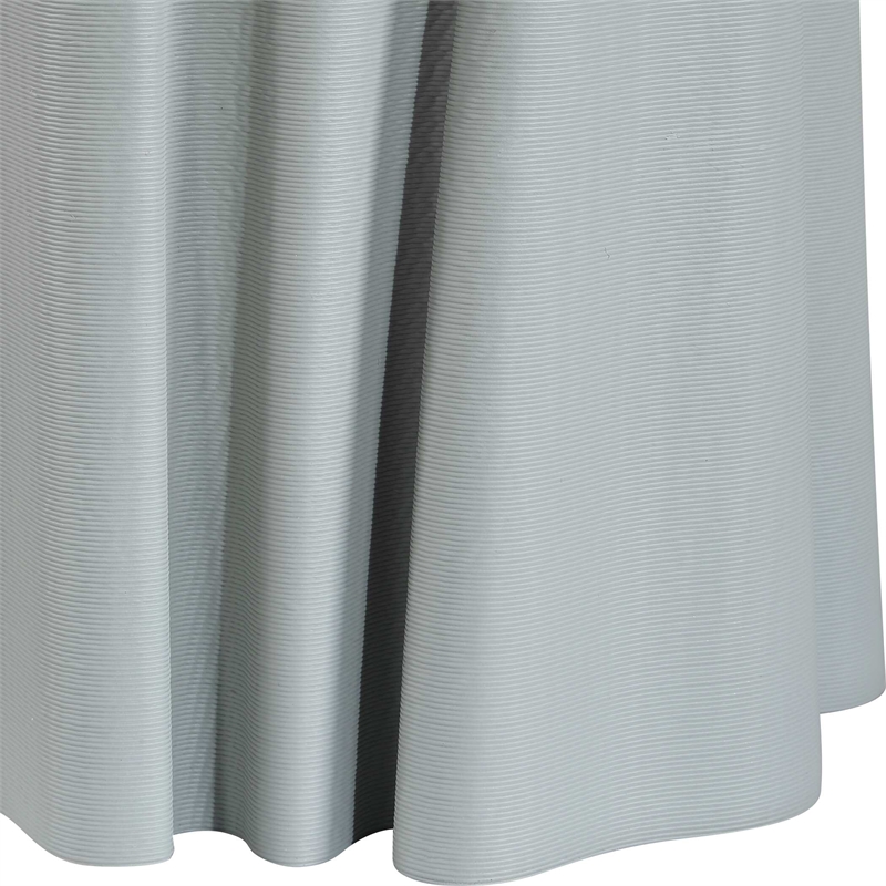 Pemberly Row Gracefully Sculpted Ceramic Table Lamp with Linen Shade in Blue